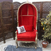 Victoire Balloon Chair (Golden Finish) - Wooden Twist UAE