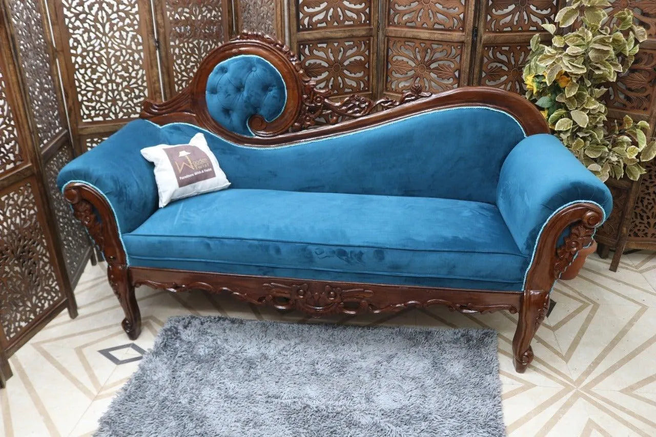 Hand Craved Canapé Sheesham Wood Victorian Style Sofa Couch - Wooden Twist UAE