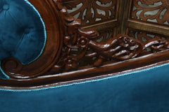 Hand Craved Canapé Sheesham Wood Victorian Style Sofa Couch - Wooden Twist UAE