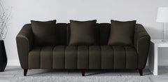 Premium Rolled Arms 3 Seater Sofa - Wooden Twist UAE