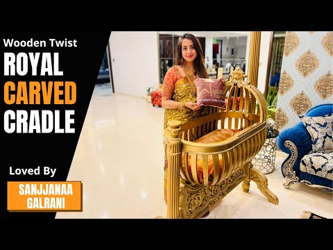 Royal Teak Wood Baby Cradle