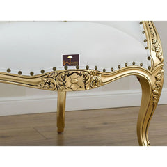 French Baroque Style Gold Leaf Champagne Crystal Buttons (White) - Wooden Twist UAE