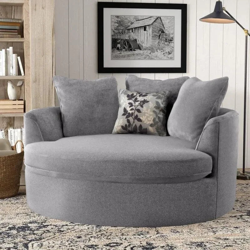 Velvet round barrel accent chair for modern Dubai apartment — Wooden Twist UAE
