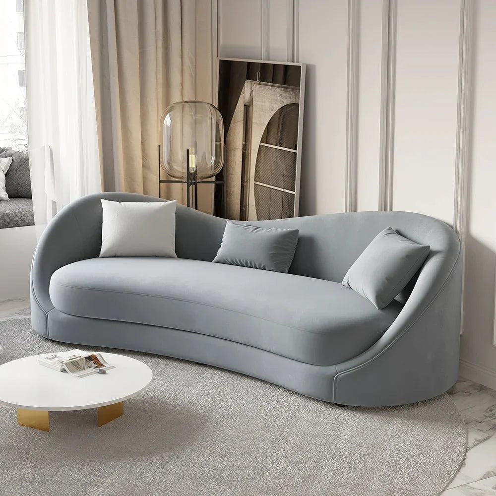 Elegant modern sofa set in a bright living room, showcasing contemporary furniture design ideal for homes in the UAE