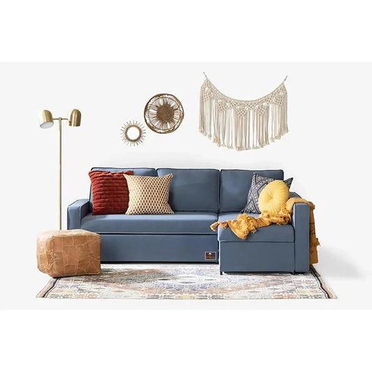 The Perfect Blend of Comfort and Functionality: The 5 Seater L-Shape Wooden Sofa Cum Bed