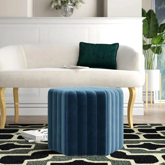 Enhance Your Home with the Lucid Hexagonal Shape Solid Wood Pouf Ottoman Stool