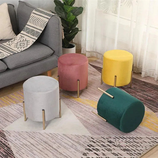 Luxurious Velvet Round Foot Stool Ottoman: The Ultimate Statement Piece for Your Living Space