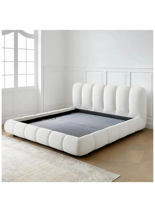 An Awesome Tactic Modernize Boucle Upholstery King Size Bed | Wooden Twist