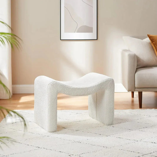 Elevate Your Space with the Elegant Welcova Modern Stylish Design Vanity Entryway Ottoman Footrest