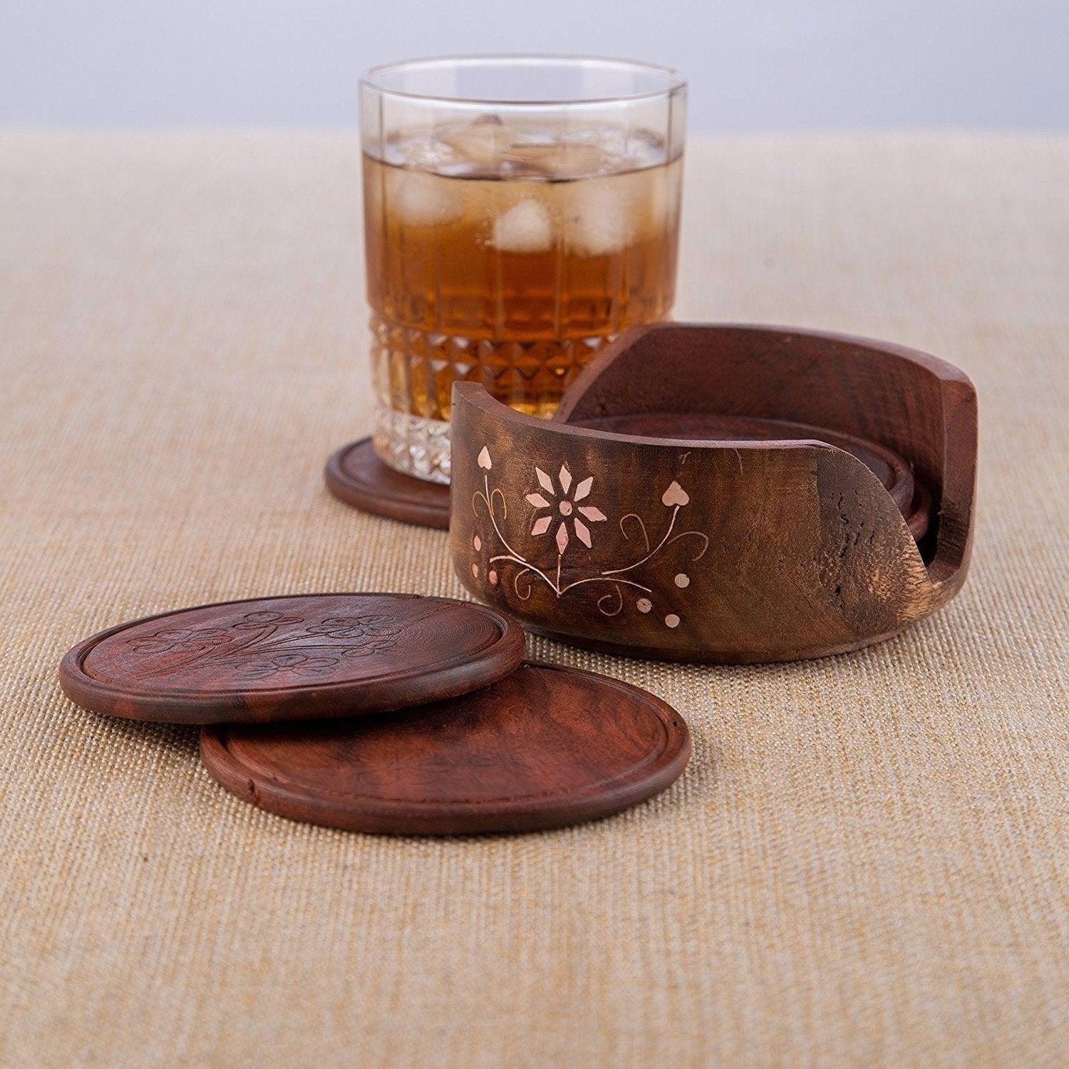 Wooden Tea Coasters Dubai UAE - Coaster Sets | Wooden Twist