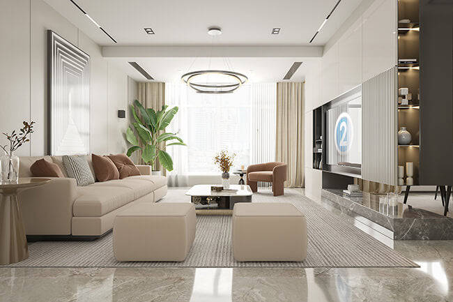 Modern 3 bedroom fully furnished home package in UAE by Wooden Twist