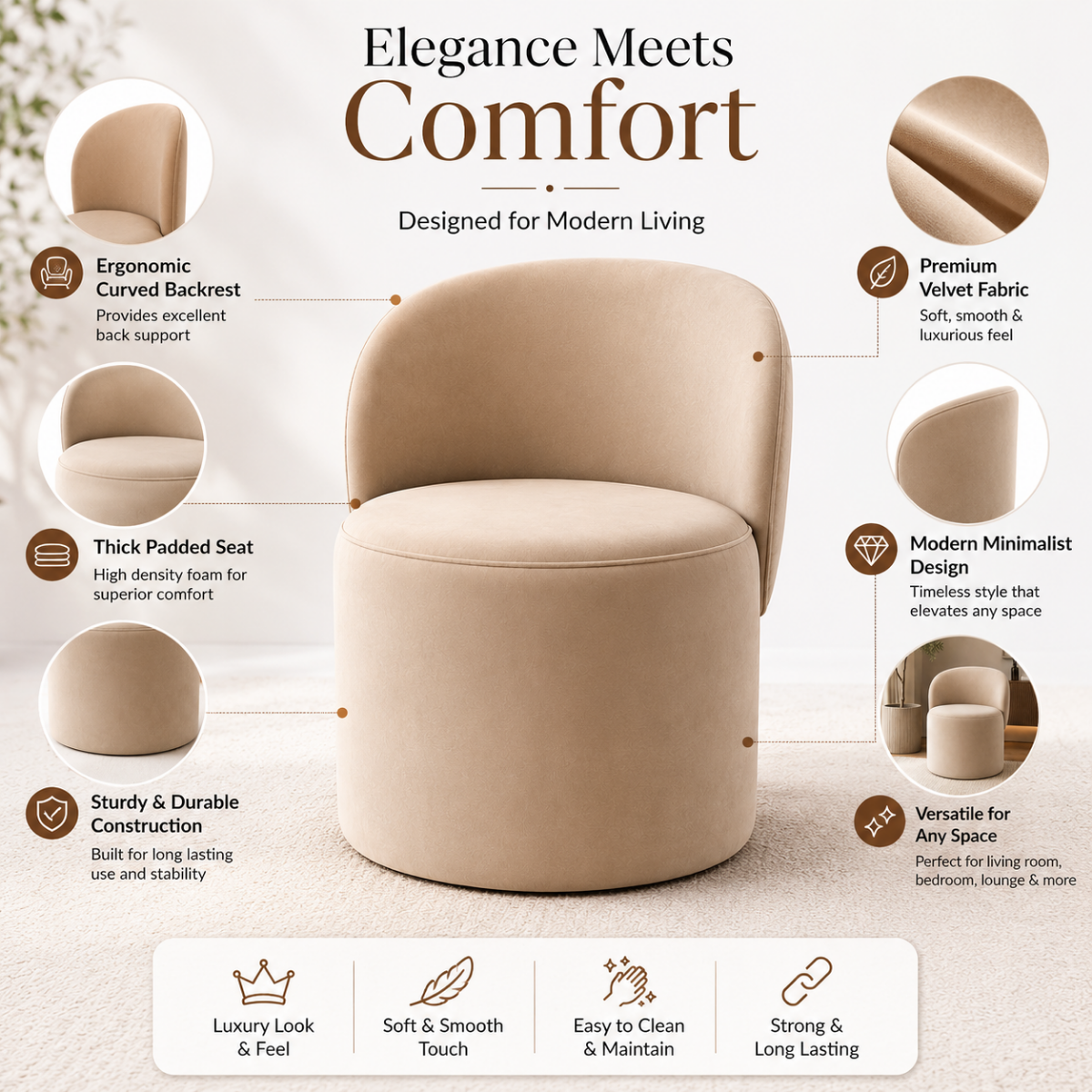 Sofa Chairs Dubai UAE - Accent & Single Sofa Chairs | Wooden Twist