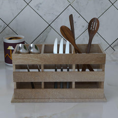 Wooden Twist Besteck 3 Compartments Cutlery Holder - Wooden Twist UAE