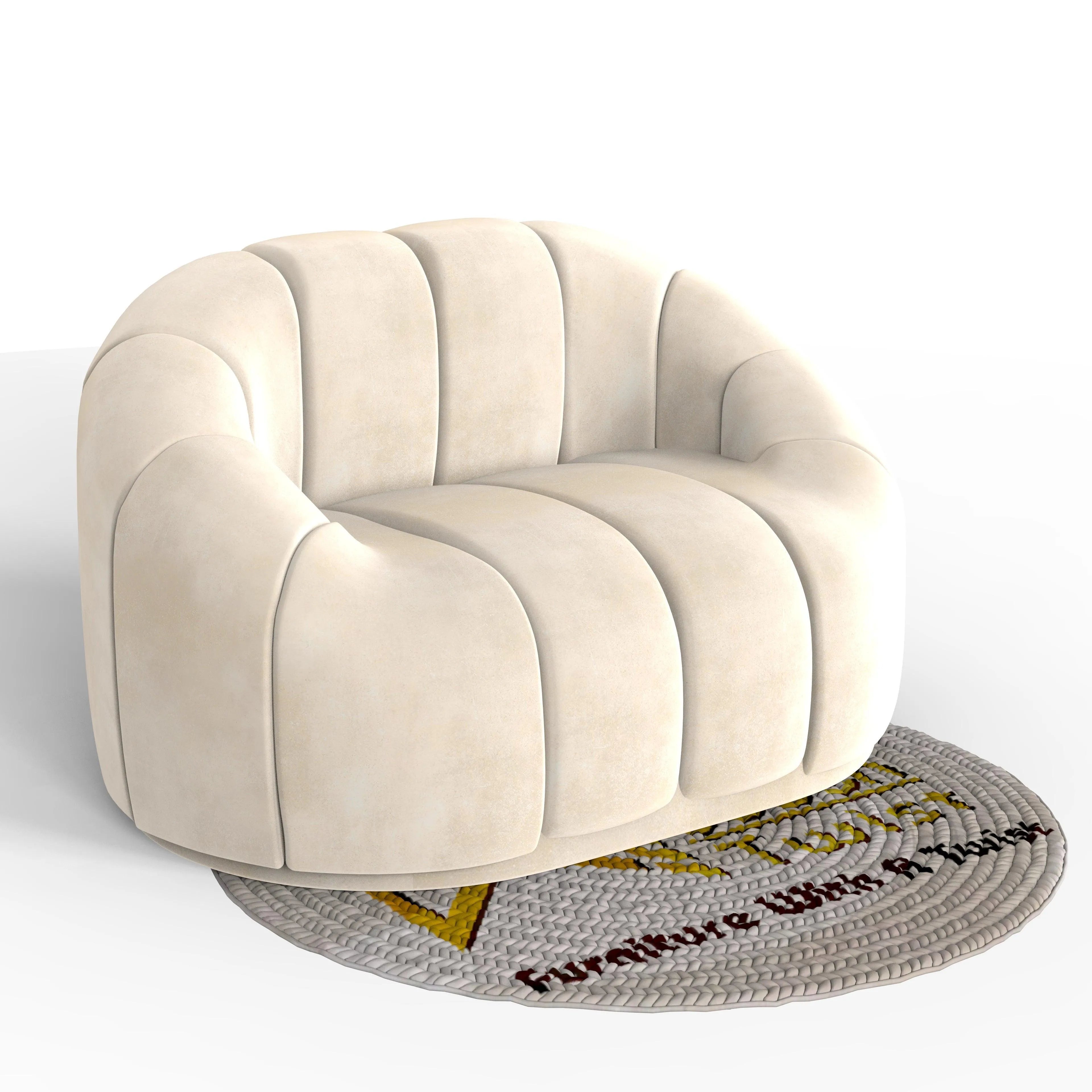 Collin Modern Oval Shape Sofa - Wooden Twist UAE