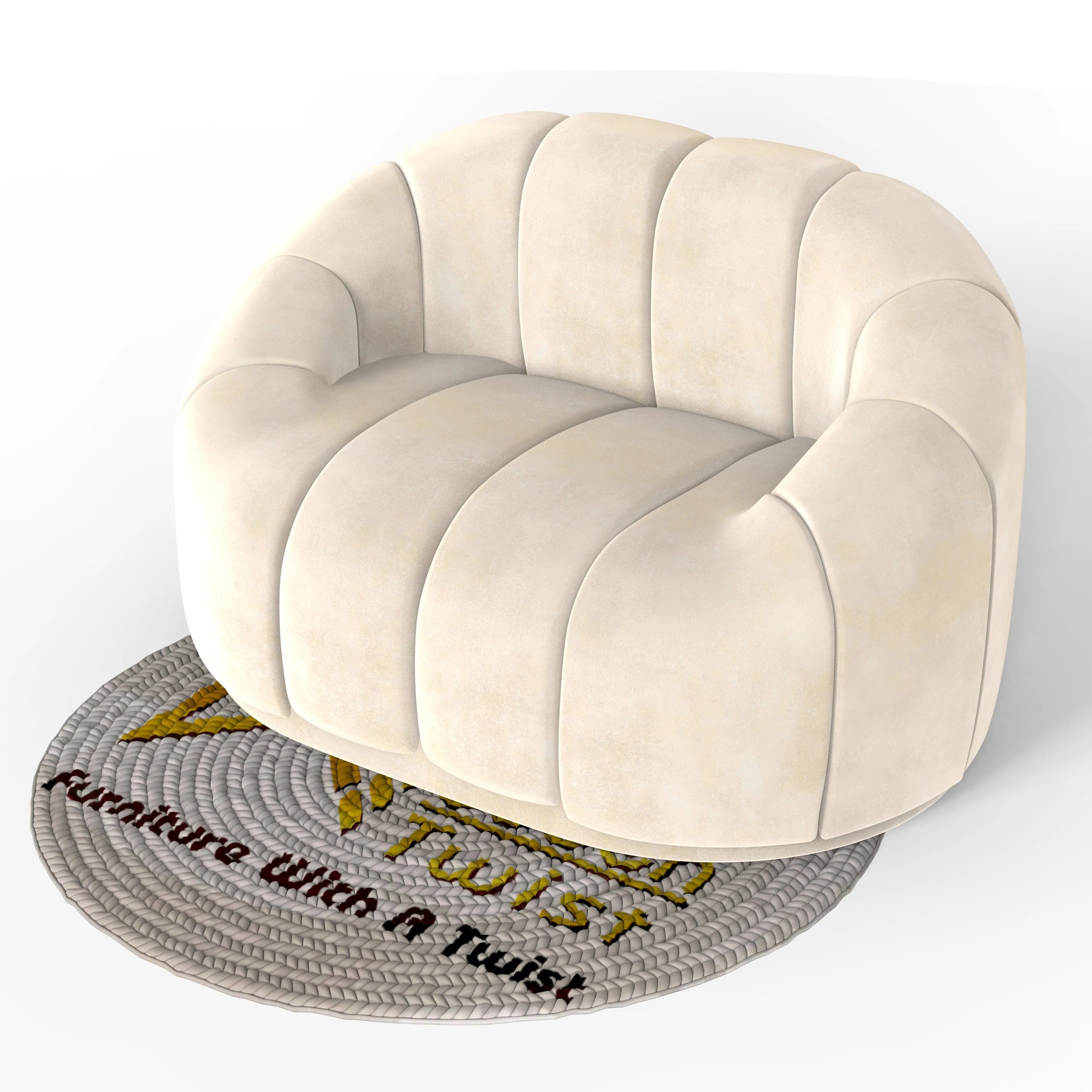 Collin Modern Oval Shape Sofa - Wooden Twist UAE