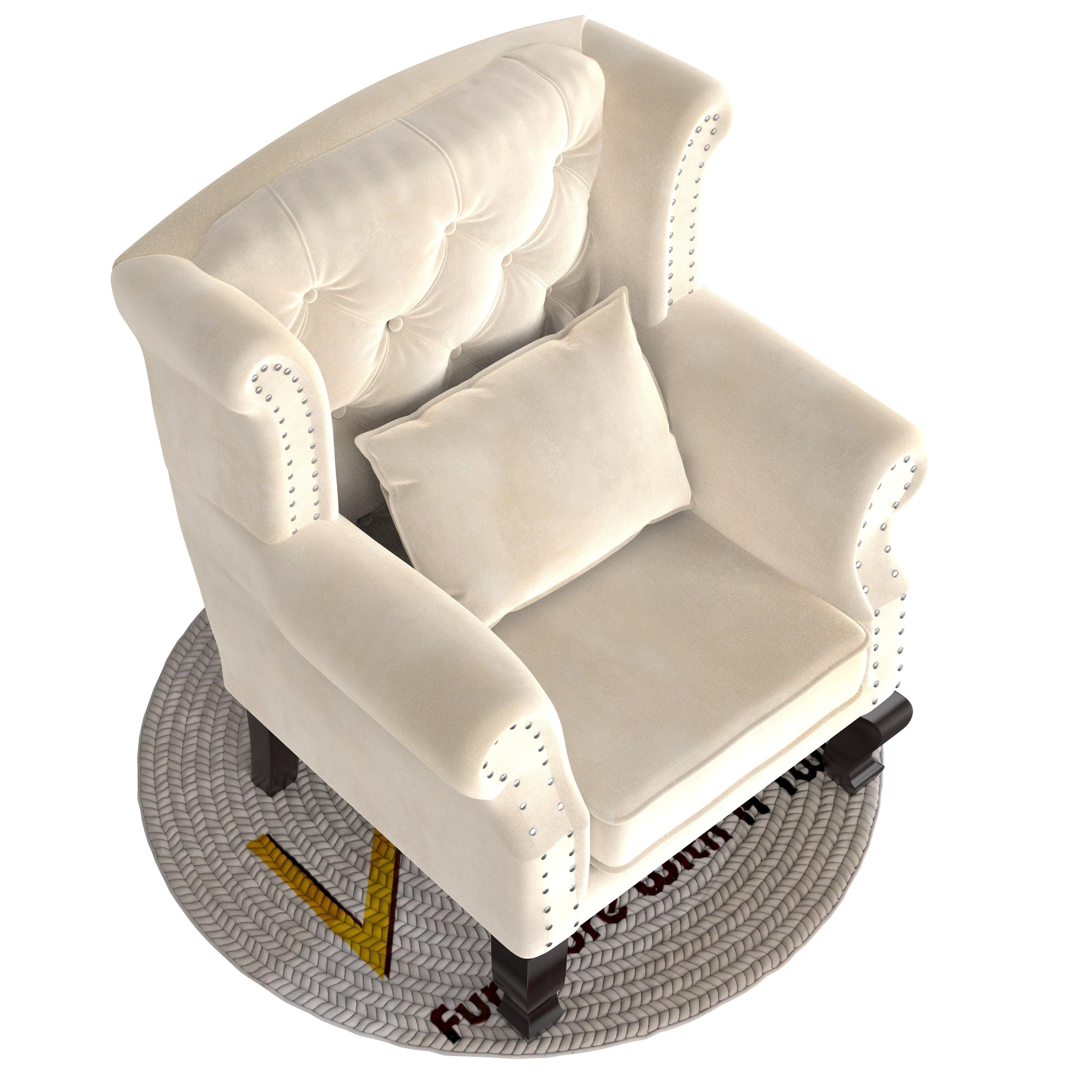 Majestic Wing Chair for Living Room/Home/Offices - Wooden Twist UAE