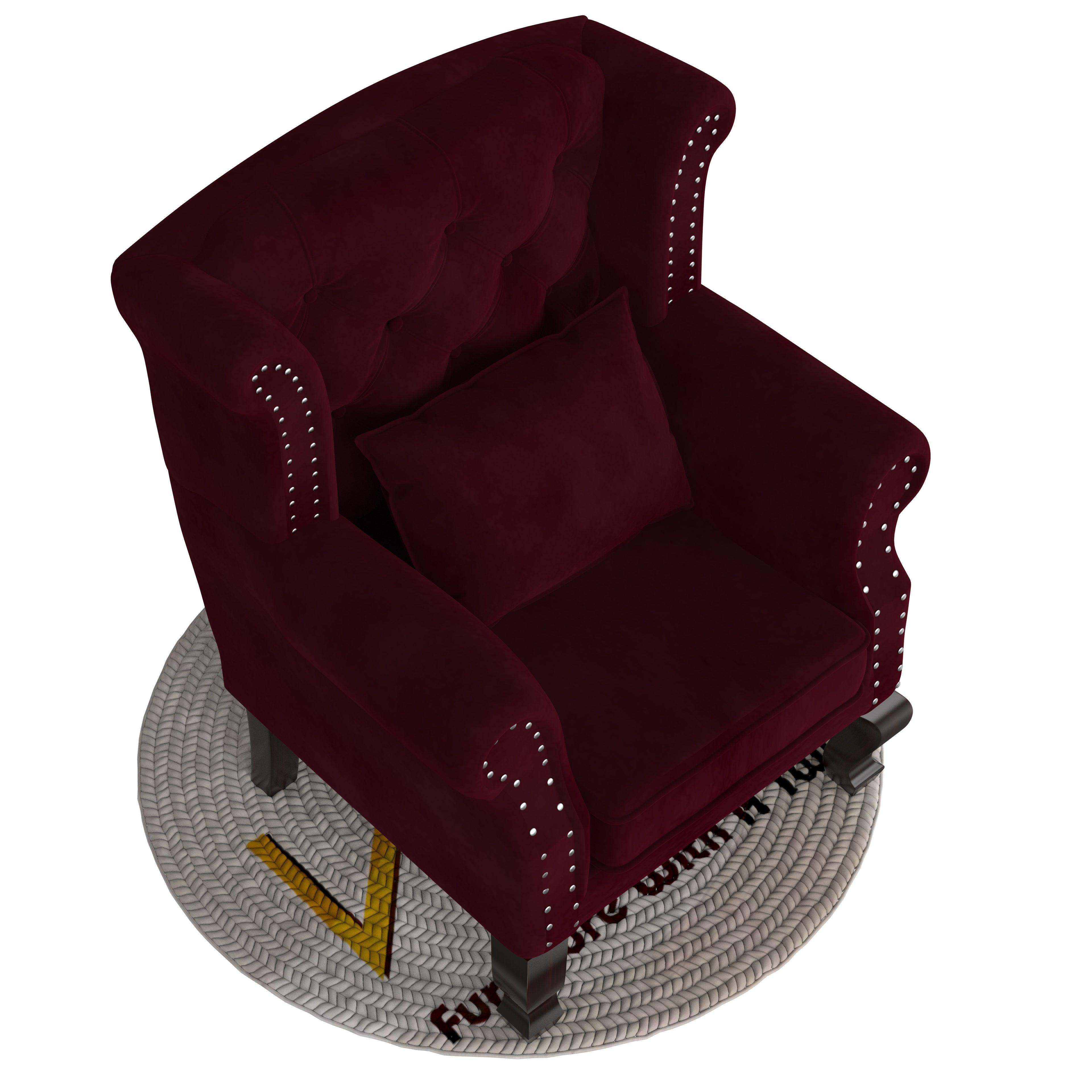 Majestic Wing Chair for Living Room/Home/Offices - Wooden Twist UAE