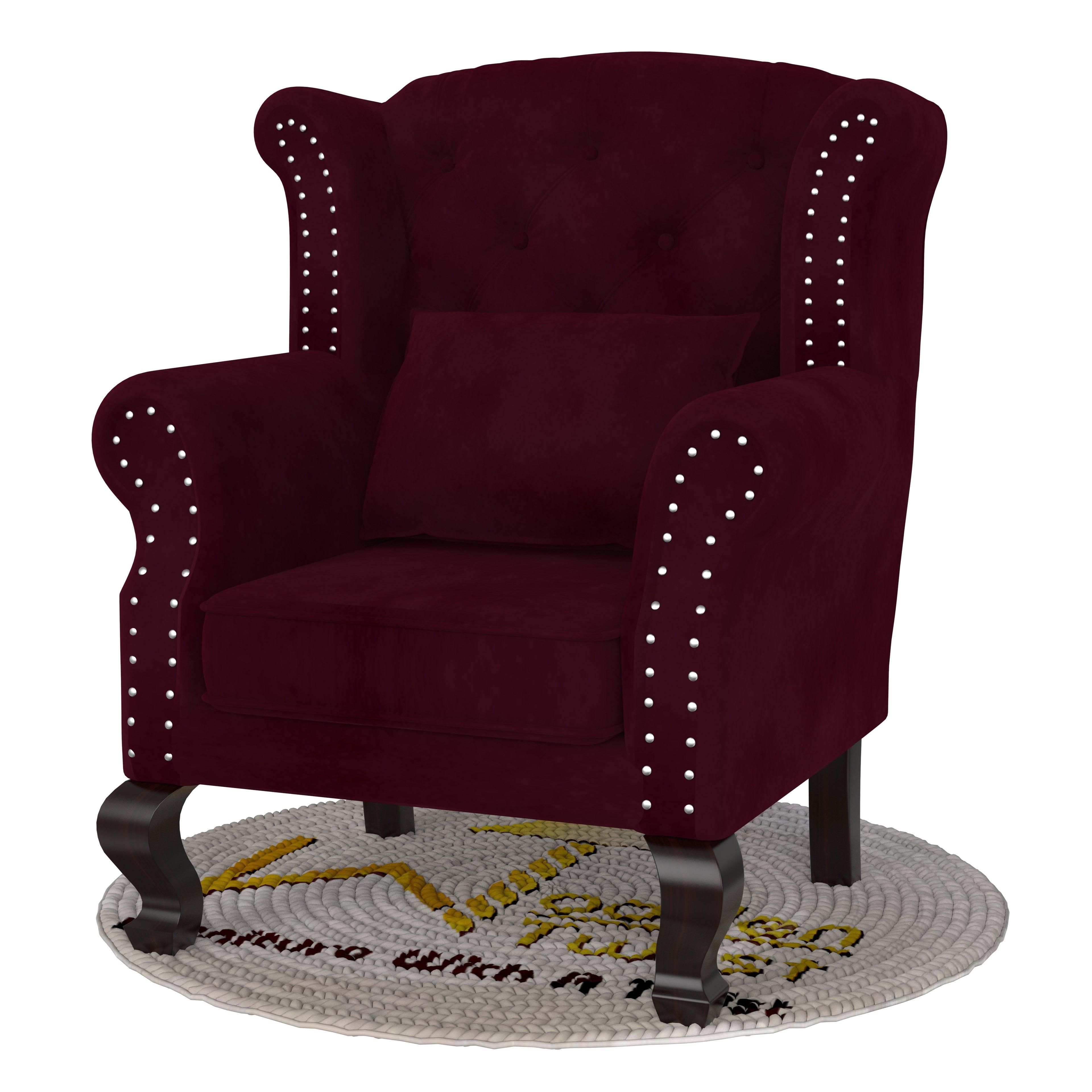 Majestic Wing Chair for Living Room/Home/Offices - Wooden Twist UAE