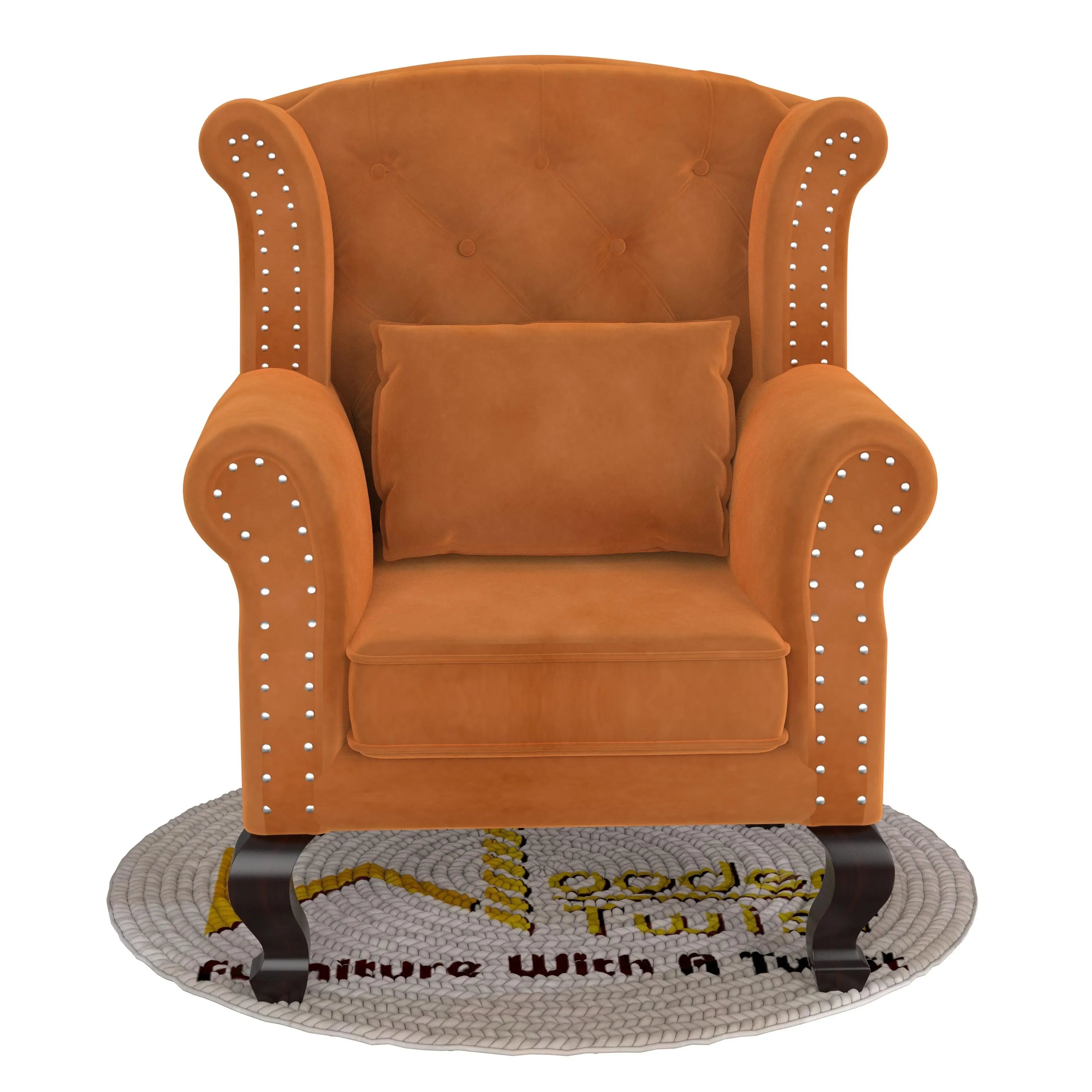 Majestic Wing Chair for Living Room/Home/Offices - Wooden Twist UAE