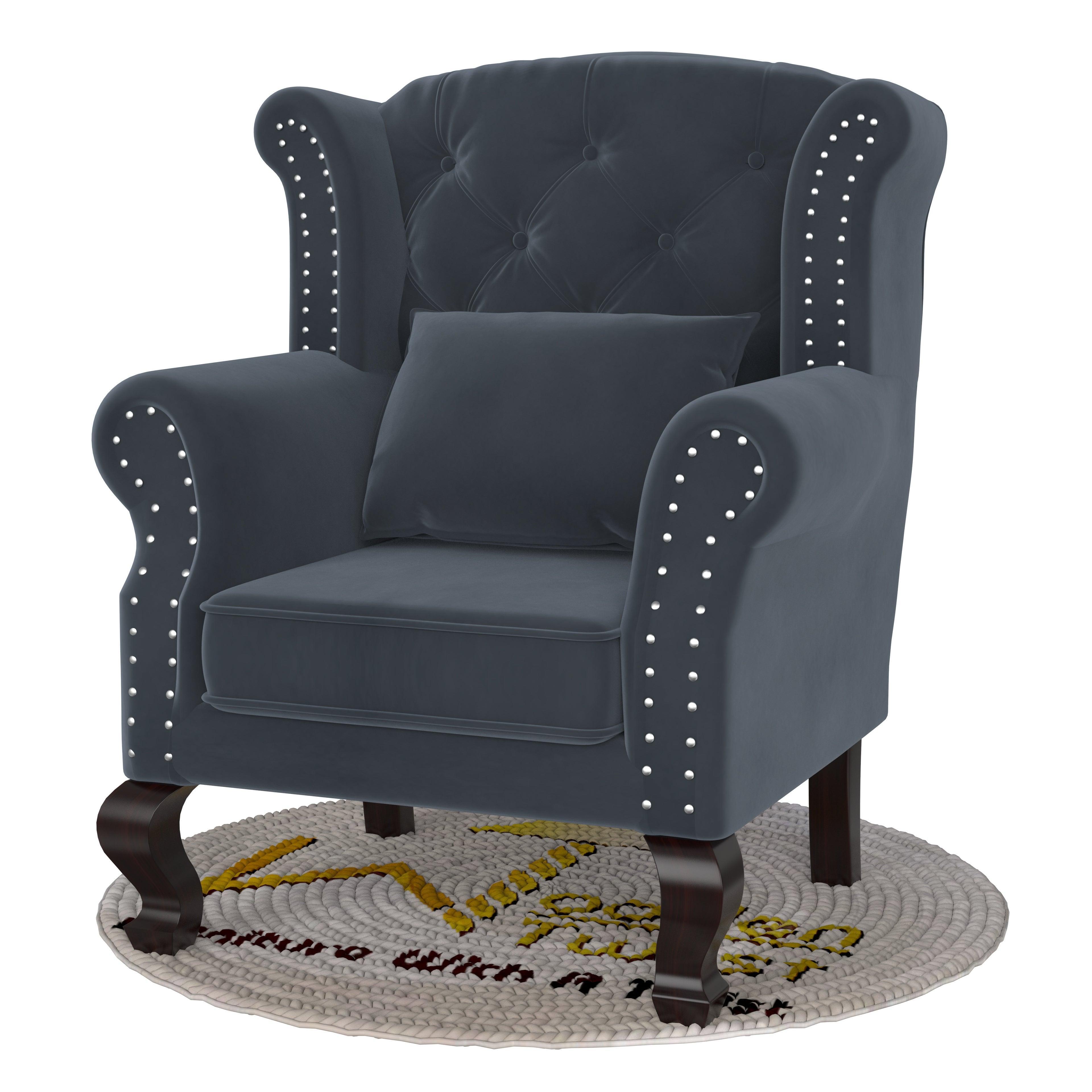 Majestic Wing Chair for Living Room/Home/Offices - Wooden Twist UAE