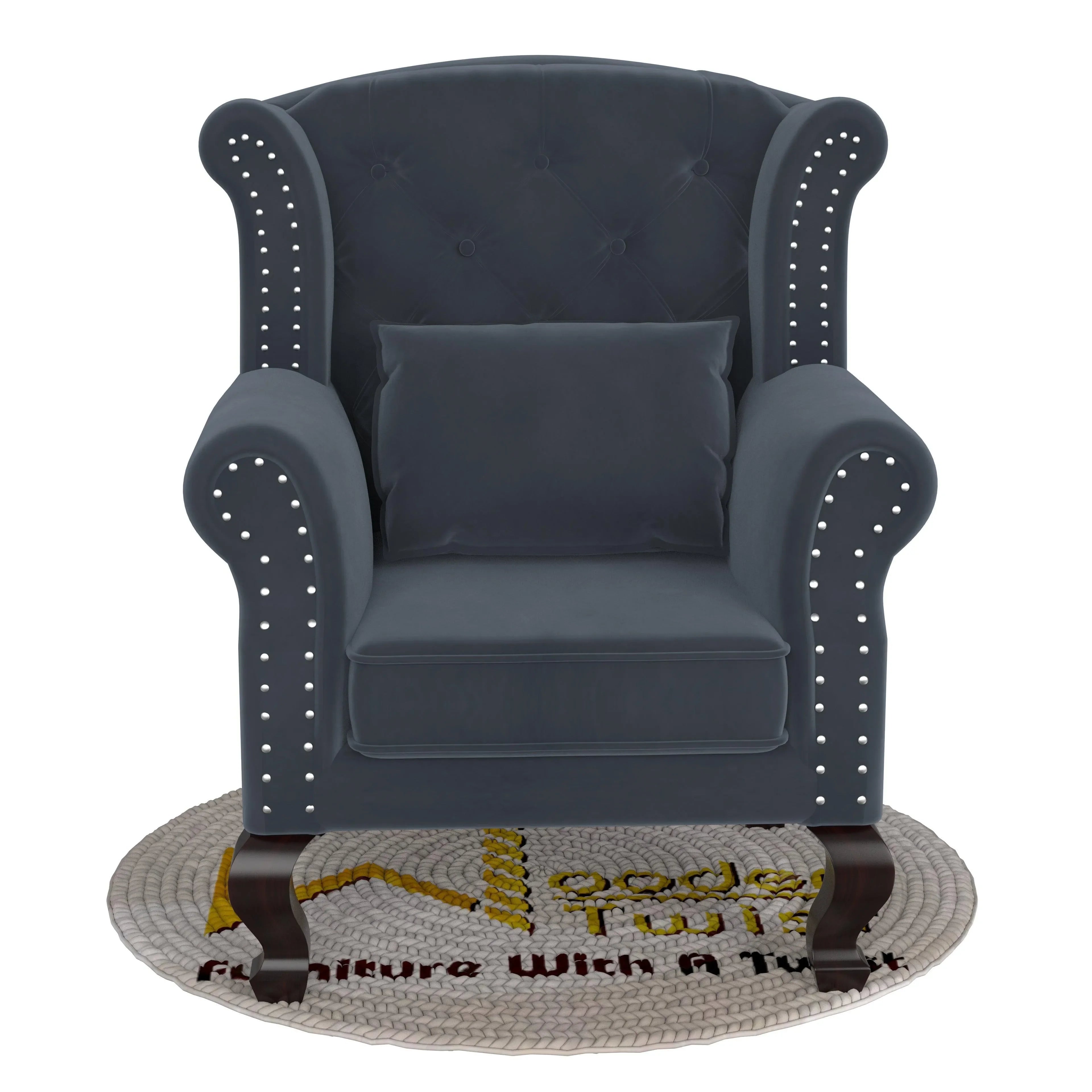 Majestic Wing Chair for Living Room/Home/Offices - Wooden Twist UAE