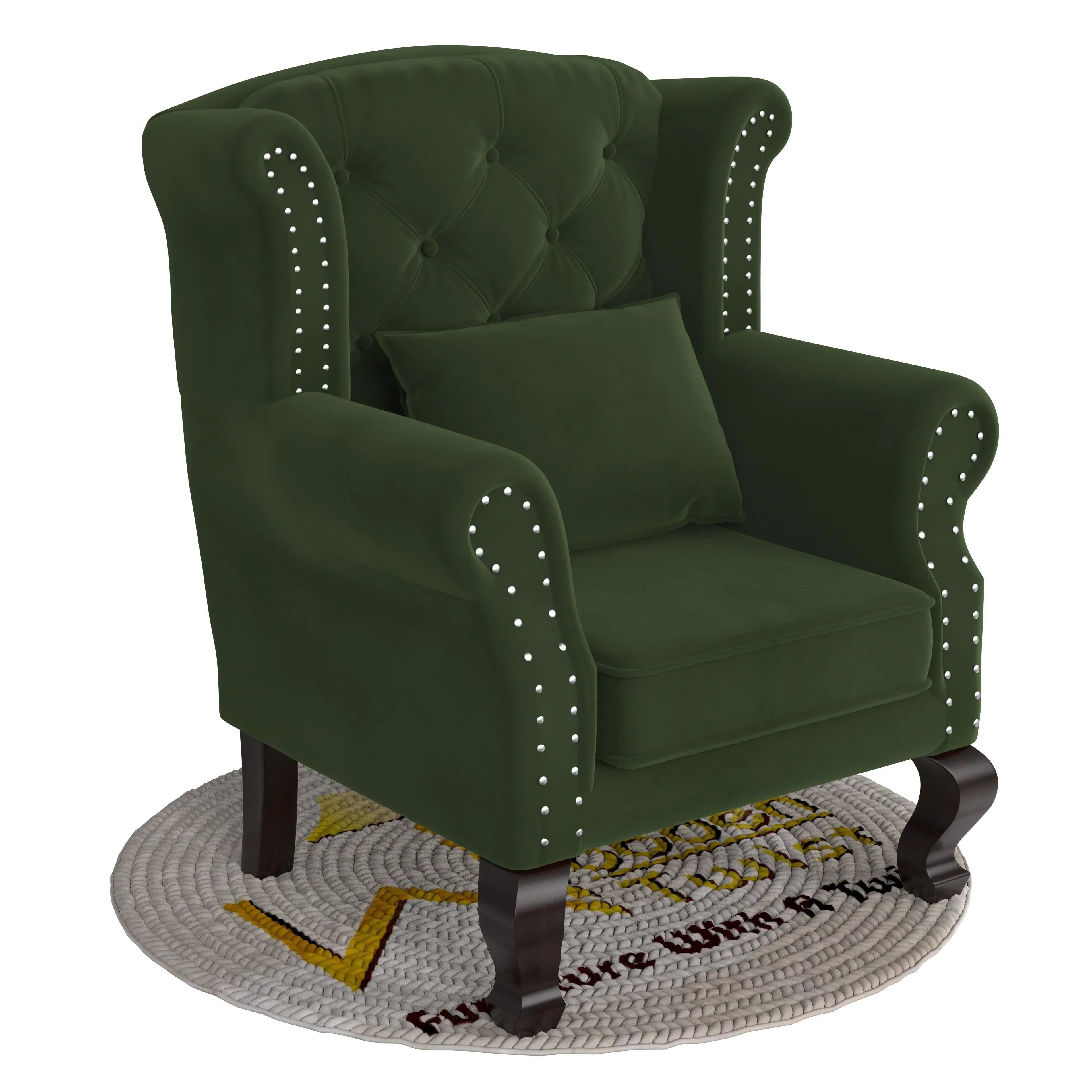 Majestic Wing Chair for Living Room/Home/Offices - Wooden Twist UAE