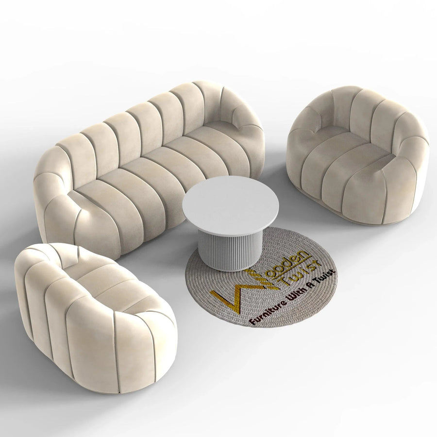 Solid Wood Construction Wrapped in Soft Velvet