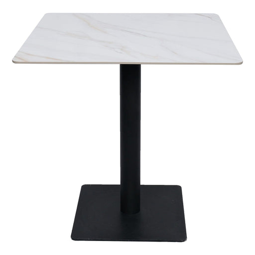 Wooden Twist Bourgeois Square Shape Marble Top Metalic Base Cafe Restaurant Table Dining Table - Wooden Twist UAE