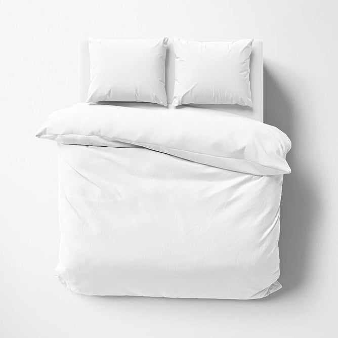 White Cotton Duvet Cover Set 6 Piece Includes 1 Duvet Cover 1 Fitted Sheet Pillow Cases