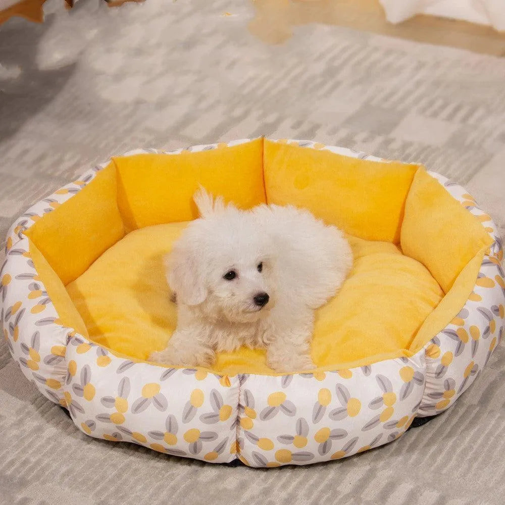 Octagonal Cage Pet Bed Universal Fleece Lining - Wooden Twist UAE