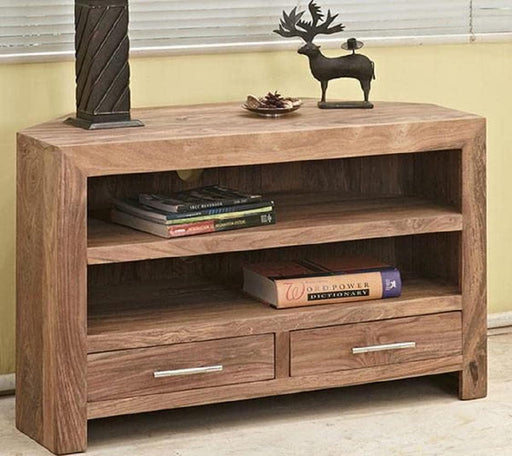 Wooden Twist Estante Solid Sheesham Wood TV Unit for Living Room - Wooden Twist UAE