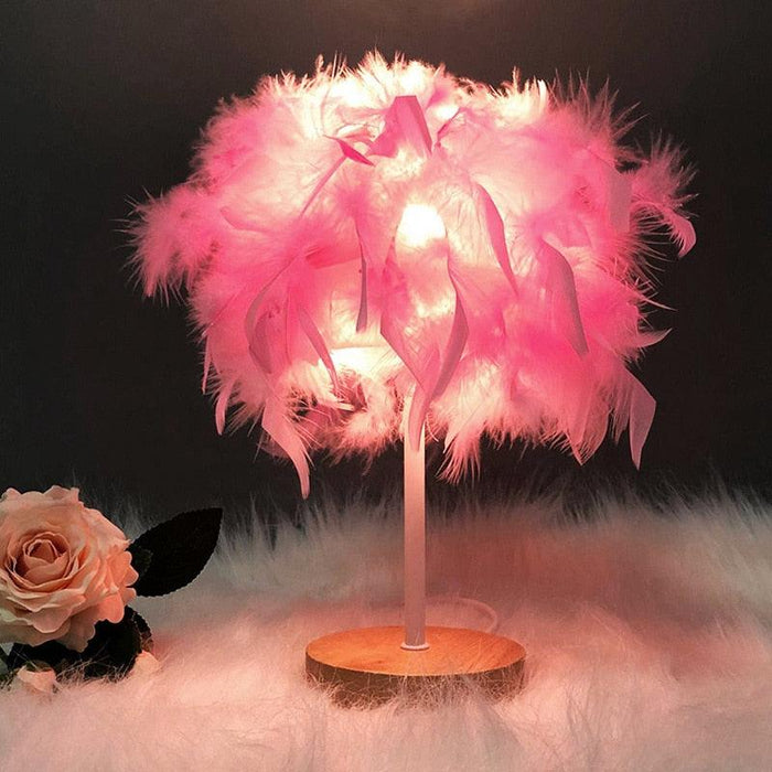 Designer Feather Table Lamp Exclusive Home Decor Lamp