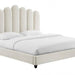 Wooden Twist Keline Velvet Upholstery Rectangular Bed ( Cream ) - Wooden Twist UAE