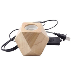 Wooden Retro Lamp Holder Designer Table Lamp - Wooden Twist UAE