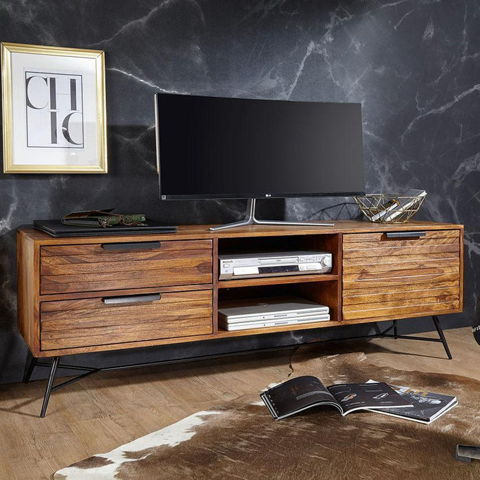 Wooden Twist Mirando Solid Sheesham Wood TV Unit for Living Room - Wooden Twist UAE