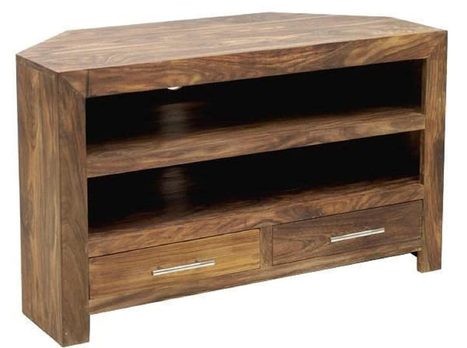 Wooden Twist Estante Solid Sheesham Wood TV Unit for Living Room - Wooden Twist UAE