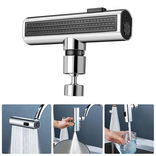 Kitchen Faucet Waterfall Outlet Splash Proof Universal Rotating Bubbler Multifunctional Water Nozzle Extension Kitchen Gadgets - Wooden Twist UAE