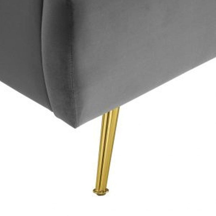 Wooden Twist Dana Wingback Velvet Upholstery Bed Elegant Rectangular Design - Wooden Twist UAE
