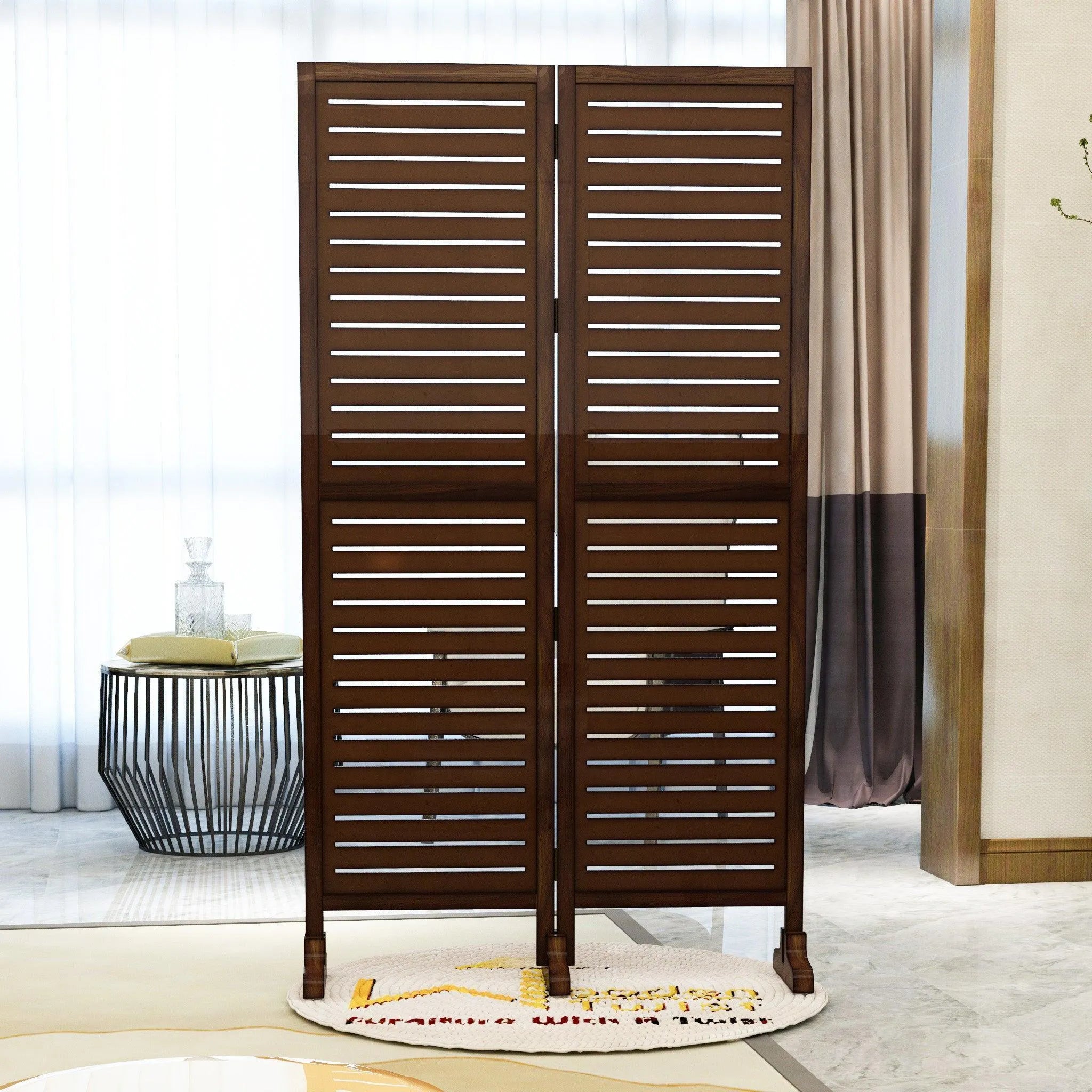 Wooden Twist Premium Solid Wood Room Divider - Wooden Twist UAE