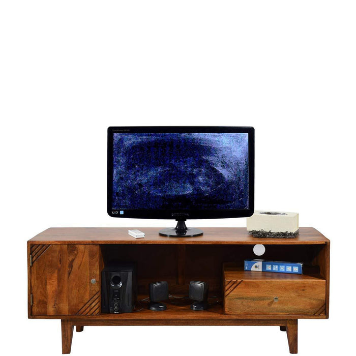 Wooden Twist Unico Solid Sheesham Wood TV Unit for Living Room - Wooden Twist UAE