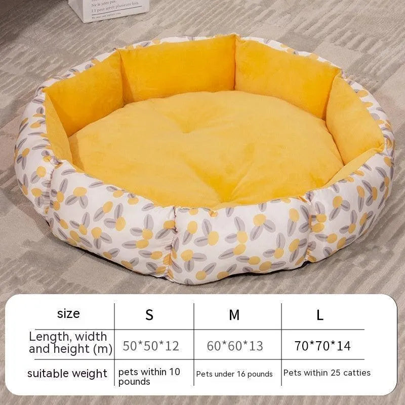 Octagonal Cage Pet Bed Universal Fleece Lining - Wooden Twist UAE