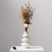 Wooden Twist Modern Irregular Home Decor Ceramic Decorative Vase for Flowers Set of 2 - Wooden Twist UAE