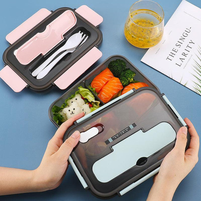 Kitchen Lunch Box Work Student Outdoor Activities Travel Microwave Heating Food Container Plastic Bento Box Storage Snacks Boxes - Wooden Twist UAE