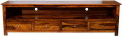 Wooden Twist Boton Solid Teak Wood TV Unit for Living Room - Wooden Twist UAE