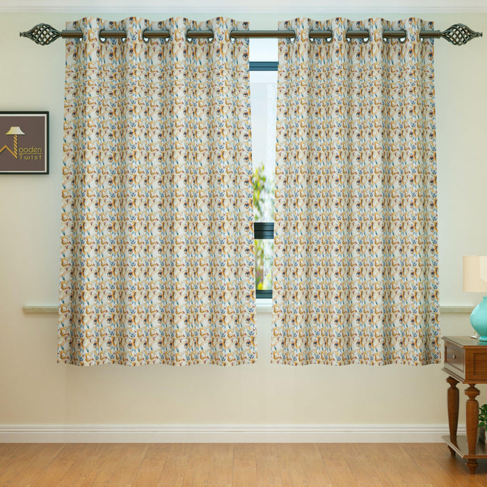Fabrahome Light Filtering 4.5 Ft Holland Fabric Window Curtain ( Beige ) - Wooden Twist UAE
