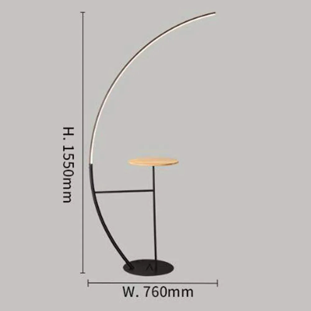 Contemporary Wooden Floor Lamp