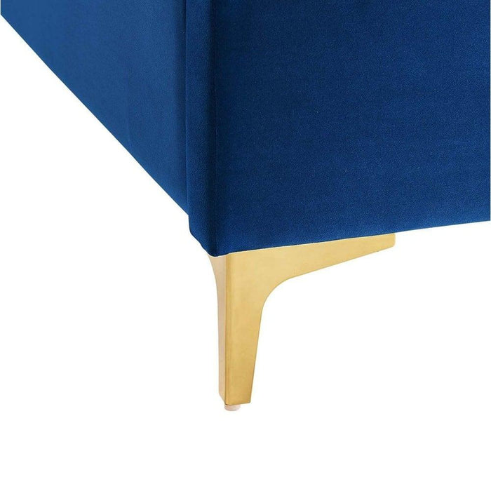 Wooden Twist Olivia Velvet Upholstery Rectangular Bed Modern Luxury Bed Frame with Stylish Design - Wooden Twist UAE