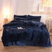 Luxury Thick Fleece Duvet Cover Queen King Winter Warm Bed Quilt Cover Pillowcase Fluffy Plush Shaggy Bedclothes Bedding Set Winter Body Keep Warm - Wooden Twist UAE
