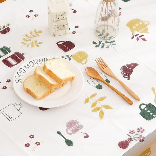 Pastoral waterproof and oil-proof table cloth disposable tablecloth Plastic restaurant tablecloth rectangular table mat - Wooden Twist UAE