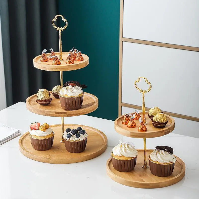 Dessert Stand Display Decoration Cake Tray - Wooden Twist UAE